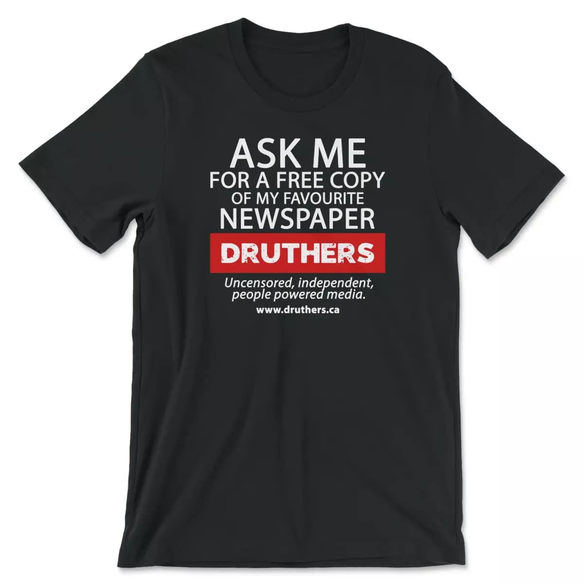 Druthers Shirt Ask Me Vintage Black